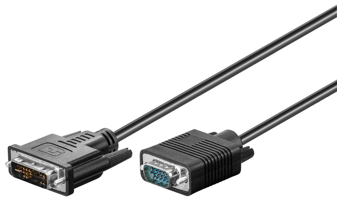 Microconnect DVI-I 12+5 - VGA 1m VGA (D-Sub) Svart