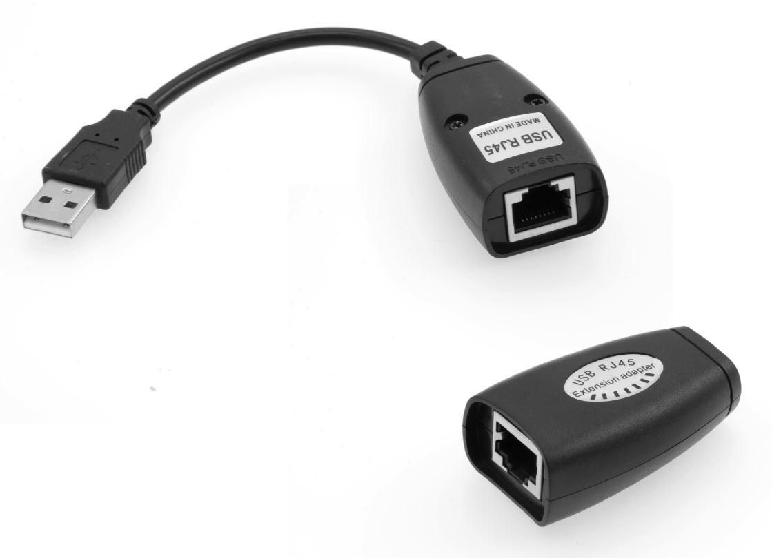 Microconnect USB CAT5e UTP 60m Nätverkssändare och -mottagare Svart
