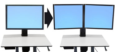 Ergotron WorkFit Convert-to-Dual Kit from Single HD 55,9 cm (22') Bord
