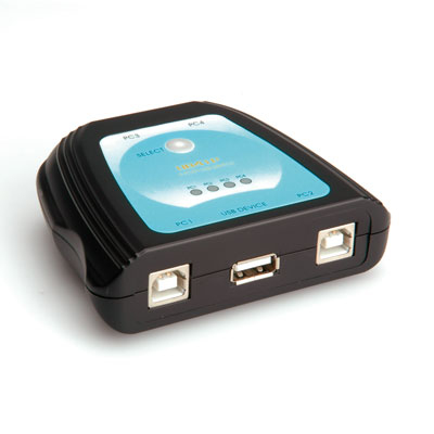 Value Manual USB 2.0 Printer Switch, 4 Ports seriell kopplingsbox