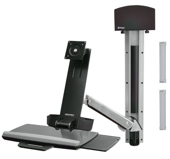 Ergotron StyleView Sit-Stand Combo System 61 cm (24') Gjuten aluminium Vägg