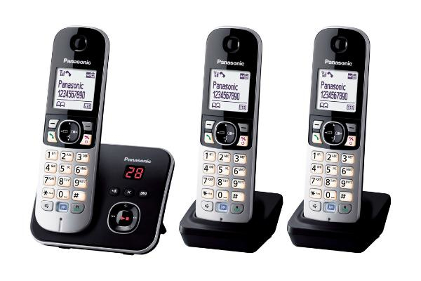 Panasonic KX-TG6823GB telefoner DECT-telefon Namn och uppringnings-ID Svart, Silver