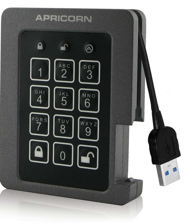 Apricorn Aegis Padlock 120 GB Svart, Grå