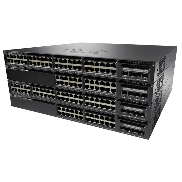 Cisco Catalyst C3650-24TS-L, Refurbished hanterad L3 Gigabit Ethernet (10/100/1000) 1U Svart