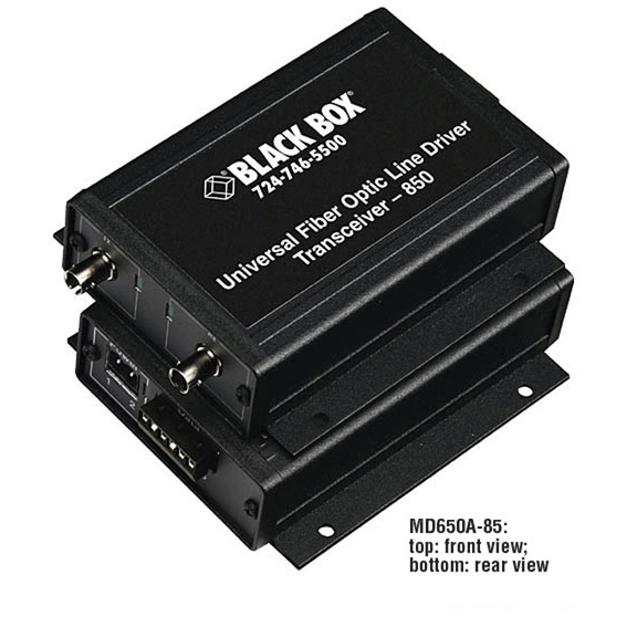 Black Box MD650A-85 nätverksförlängare Nätverkssändare och -mottagare Svart