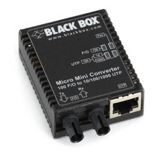 Black Box LMC402A mediakonverterare för nätverk 1000 Mbit/s 1310 nm Flerläge Svart