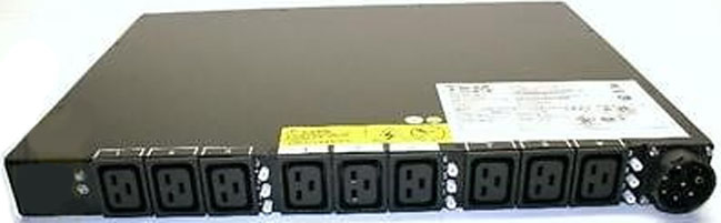 IBM 71762NX grenuttag 12 AC-utgångar 1U Svart