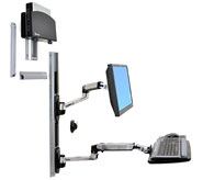 Ergotron LX Series LX Wall Mount System 68,6 cm (27') Svart, Silver Vägg