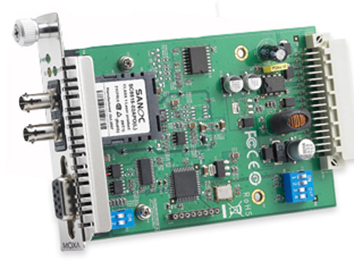 Moxa TCF-142-S-ST-RM konverterare/repeaters/isolatorer RS-232/422/485 Fiber (ST)