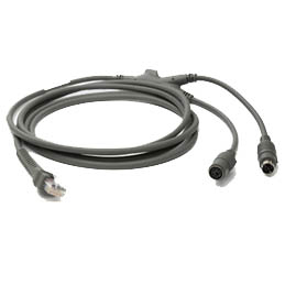 Zebra Cable KBW P/S2 PS2-kablar 2,1 m Grå
