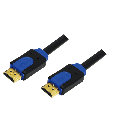 LogiLink CHB1105 HDMI-kabel 5 m HDMI Typ A (standard) Svart, Blå