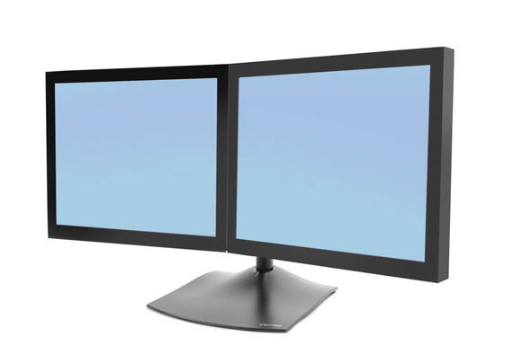 Ergotron DS Series DS100 Dual Monitor Desk Stand, Horizontal 61 cm (24') Svart Bord