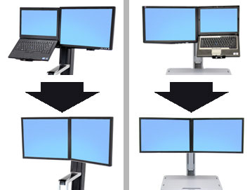 Ergotron WorkFit Convert-to-Dual Kit from LCD & Laptop