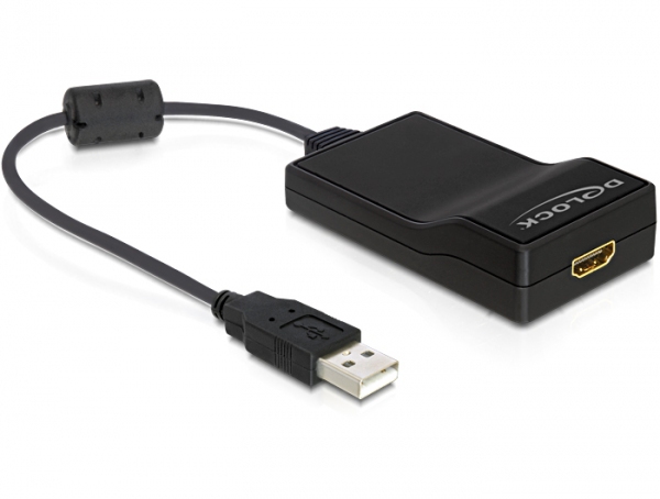 DeLOCK USB 2.0 - HDMI M/F USB-grafikadapter Svart