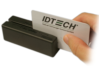 ID TECH MiniMagII magnetkortsläsare Svart RS-232