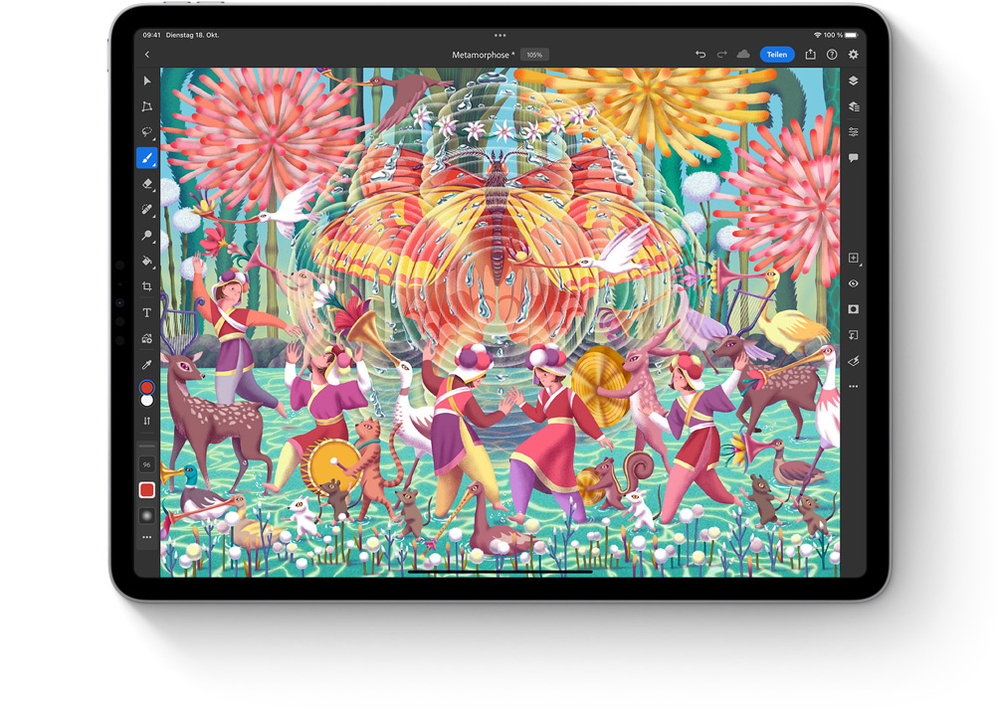 Zeichne ein Meisterwerk. Mit dem Apple Pencil.
