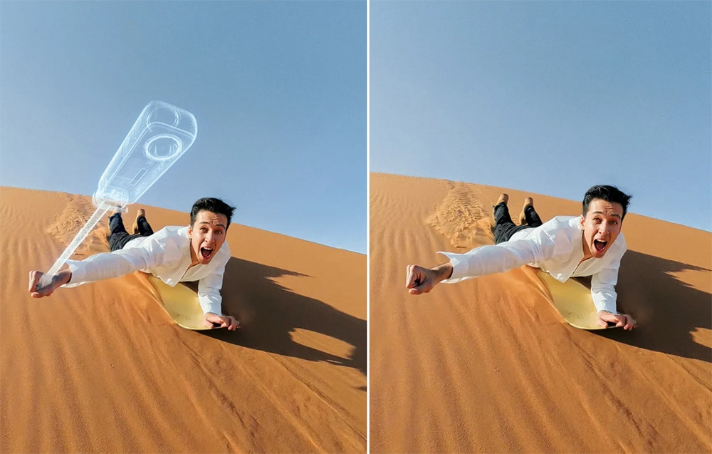 Niewidzialny selfie stick Niewidzialny selfie stick