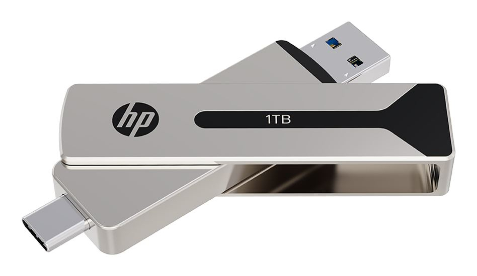 PNY 911 Pro USB flash drive 1 TB USB Type-A / USB Type-C 3.2 Gen 2 (3.1 Gen 2) Silver