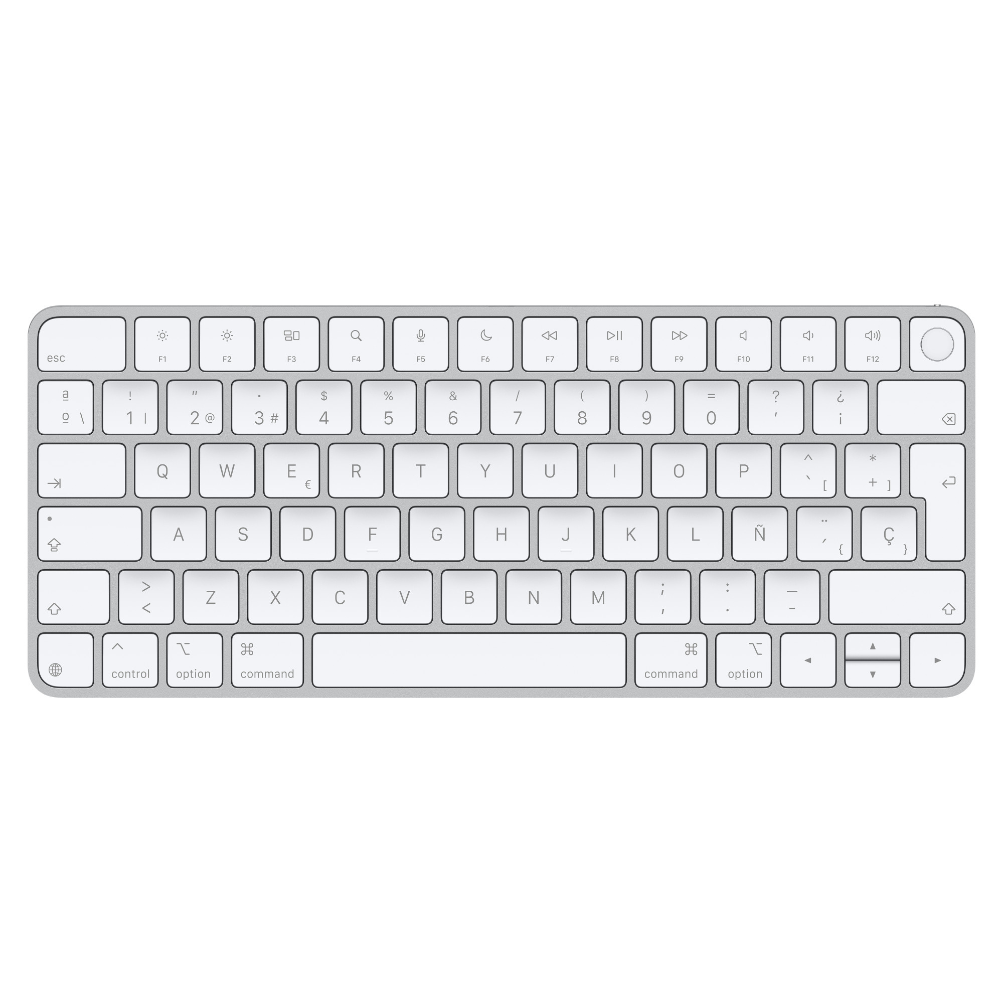 Apple Magic Keyboard with Touch ID for Mac models with silicon (USB–C) - Spanish