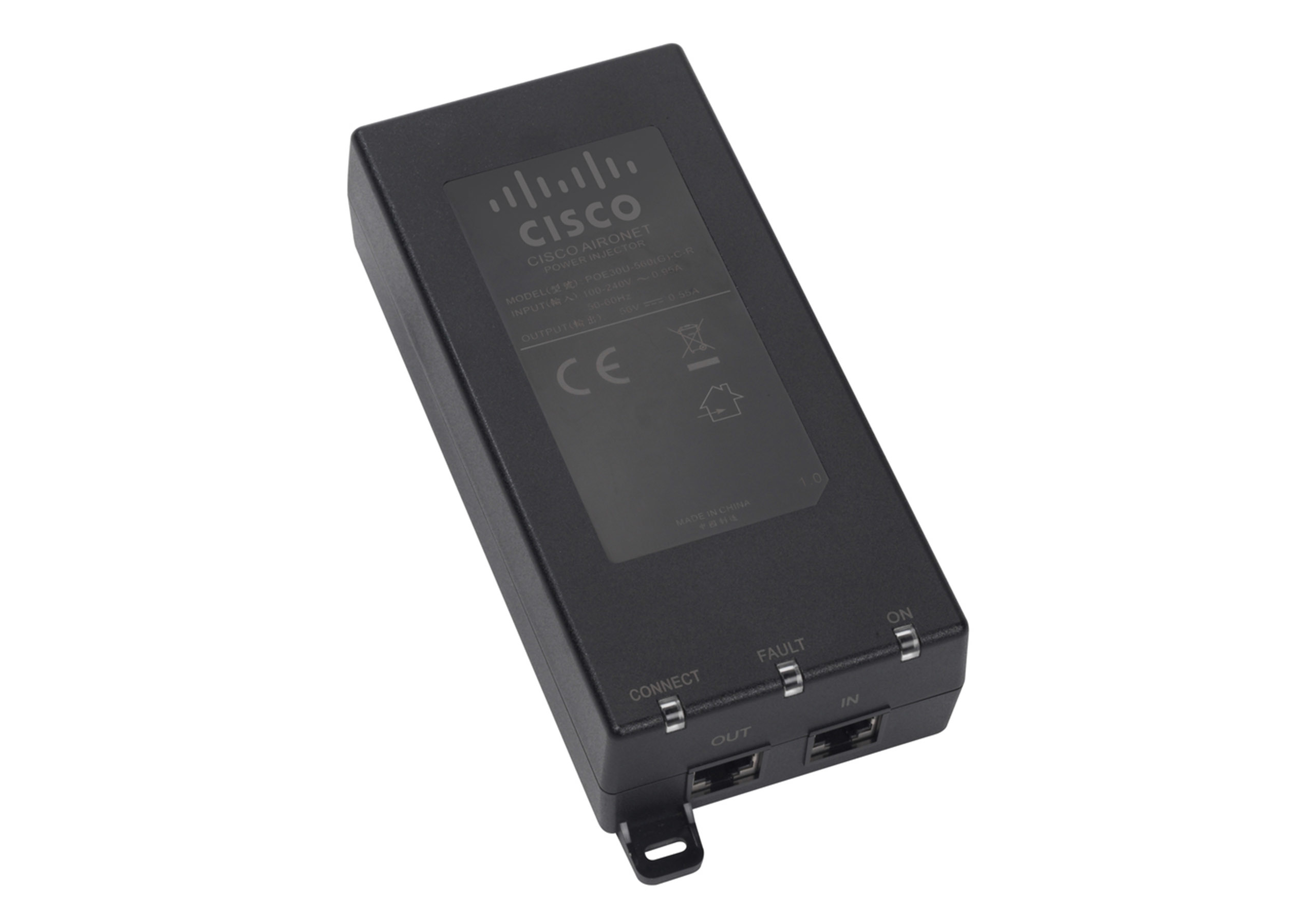 Cisco Aironet Power over Ethernet Injector Provides up to 15.4W, 90-Day Limited Liability Warranty (AIR-PWRINJ5= ). Ethern