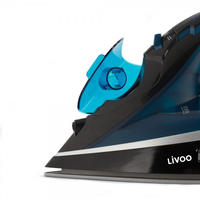 Livoo DOM402 fer à repasser Fer à vapeur Semelle en céramique 2200 W Noir, Bleu