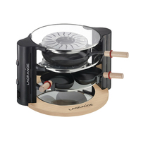 LAGRANGE Evolution raclette 8 personne(s) 900 W Noir, Chrome, Transparent, Bois