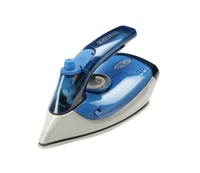 Black &amp; Decker BXIR1000E fer à repasser Fer à vapeur Semelle en acier inoxydable 100 W Bleu, Blanc