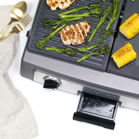 Cuisinart PL50E gril éléctrique Autoportante 2200 W Noir, Acier inoxydable