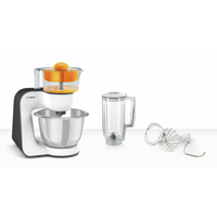 Bosch MUM5 Start Line universal robot de cuisine 800 W 3,9 L Orange, Argent, Transparent, Blanc