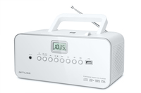 Muse M-28RDW Système stéréo portable Numérique 3 W Blanc