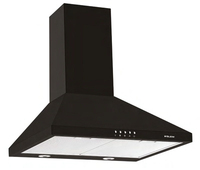 Glem Gas GHP650BK hotte Montée au mur Noir 569 m³/h