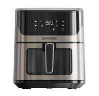 Black &amp; Decker BXAF6500E Unique 6,5 L Autonome 1600 W Friteuse sans huile Noir, Gris