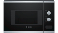 Bosch BFL520MS0 micro-onde Intégré (placement) Micro-onde combiné 20 L 800 W Noir, Acier inoxydable