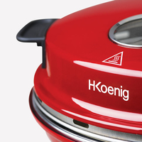 H.Koenig NAPL350 Machine et four à pizzas 1 pizza(s) 1200 W Noir, Rouge