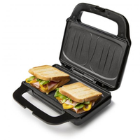 Domo DO9195C gaufrier et appareil à croque-monsieur 900 W Noir, Acier inoxydable