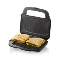 Domo DO9195C gaufrier et appareil à croque-monsieur 900 W Noir, Acier inoxydable