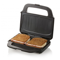 Domo DO9195C gaufrier et appareil à croque-monsieur 900 W Noir, Acier inoxydable