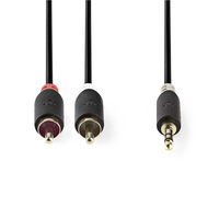 Nedis CABW22200AT20 câble audio 2 m 3,5mm 2 x RCA Anthracite