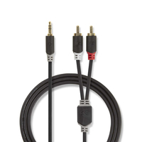 Nedis CABW22200AT20 câble audio 2 m 3,5mm 2 x RCA Anthracite