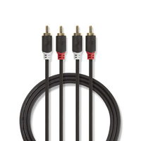 Nedis CABW24200AT50 câble audio 5 m 2 x RCA Anthracite