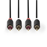 Nedis CABW24200AT50 câble audio 5 m 2 x RCA Anthracite