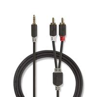 Nedis CABW22200AT10 câble audio 1 m 3,5mm 2 x RCA Anthracite