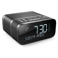 Pure Siesta S6 Horloge Analogique et numérique Noir