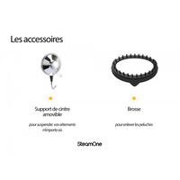 SteamOne S-Travel Défroisseur vapeur portatif 0,26 L 140 W Noir, Chrome