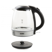 Domo DO9218WK bouilloire 1,2 L 2200 W Noir, Argent