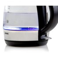 Domo DO9218WK bouilloire 1,2 L 2200 W Noir, Argent