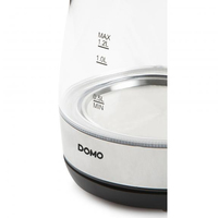 Domo DO9218WK bouilloire 1,2 L 2200 W Noir, Argent