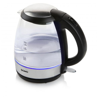Domo DO9218WK bouilloire 1,2 L 2200 W Noir, Argent
