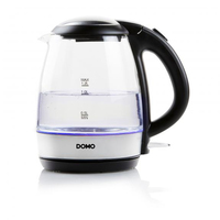 Domo DO9218WK bouilloire 1,2 L 2200 W Noir, Argent