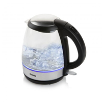 Domo DO9218WK bouilloire 1,2 L 2200 W Noir, Argent